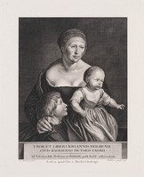 KG 01284
<br/>
Portret vrouw en kinderen Hans Holbein de Jonge
<br/>
<em>Hübner, Bartholomäus (1727-na 1795)</em>